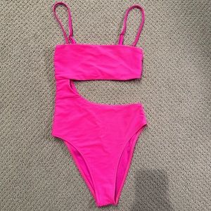 Frankie’s Bikinis Neon Pink One Piece